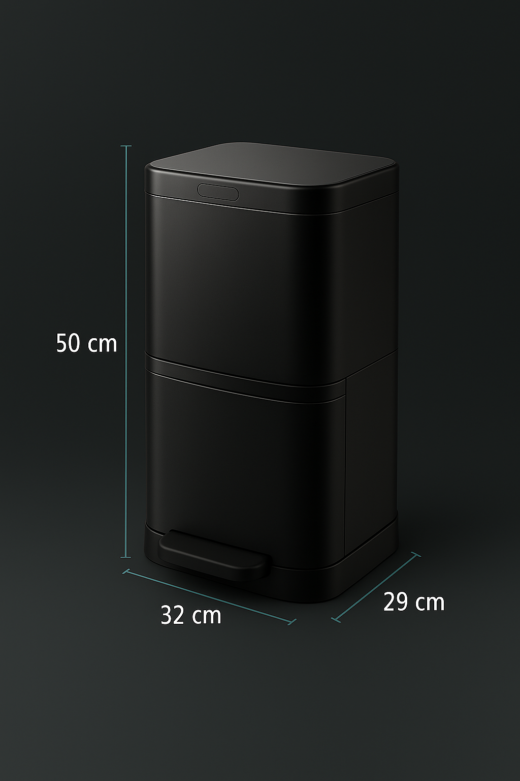 Lixeira Inteligente Swan Elite com Sensor e Compartimentos Duplos