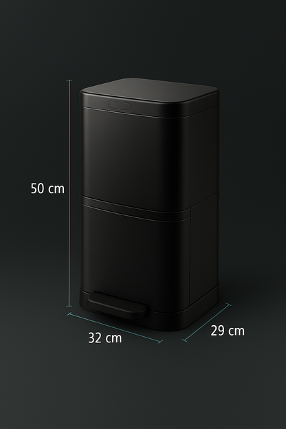 Lixeira Inteligente Swan Elite com Sensor e Compartimentos Duplos
