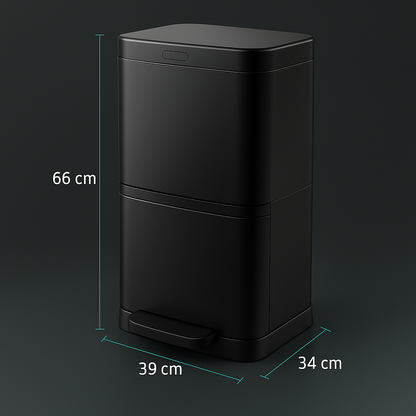 Lixeira Inteligente Swan Elite com Sensor e Compartimentos Duplos