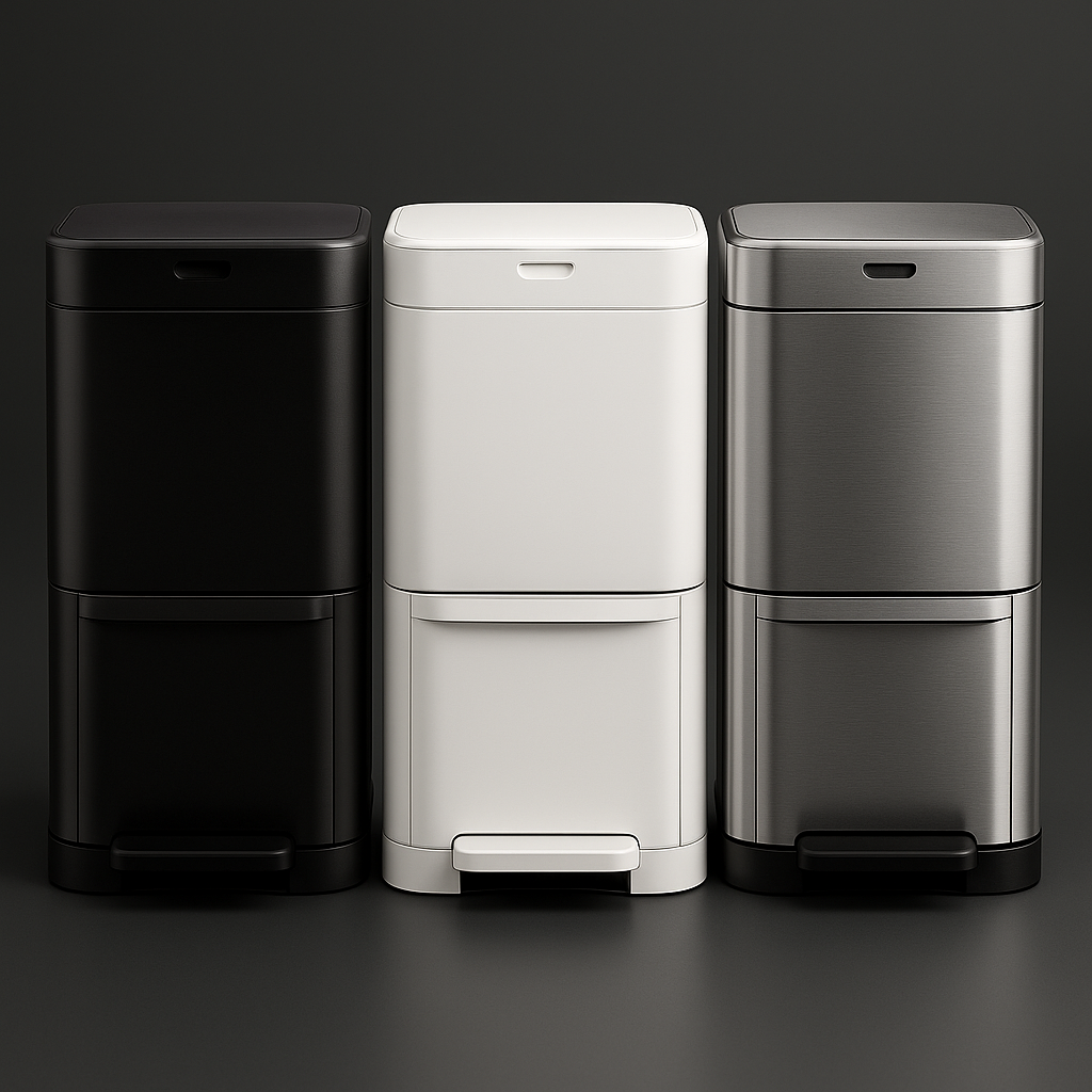 Lixeira Inteligente Swan Elite com Sensor e Compartimentos Duplos