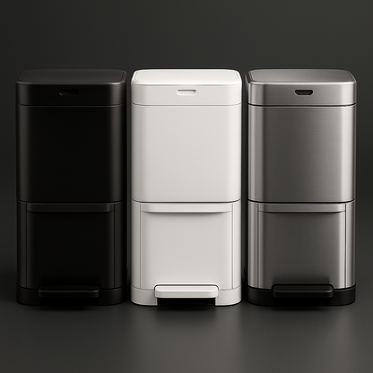 Lixeira Inteligente Swan Elite com Sensor e Compartimentos Duplos