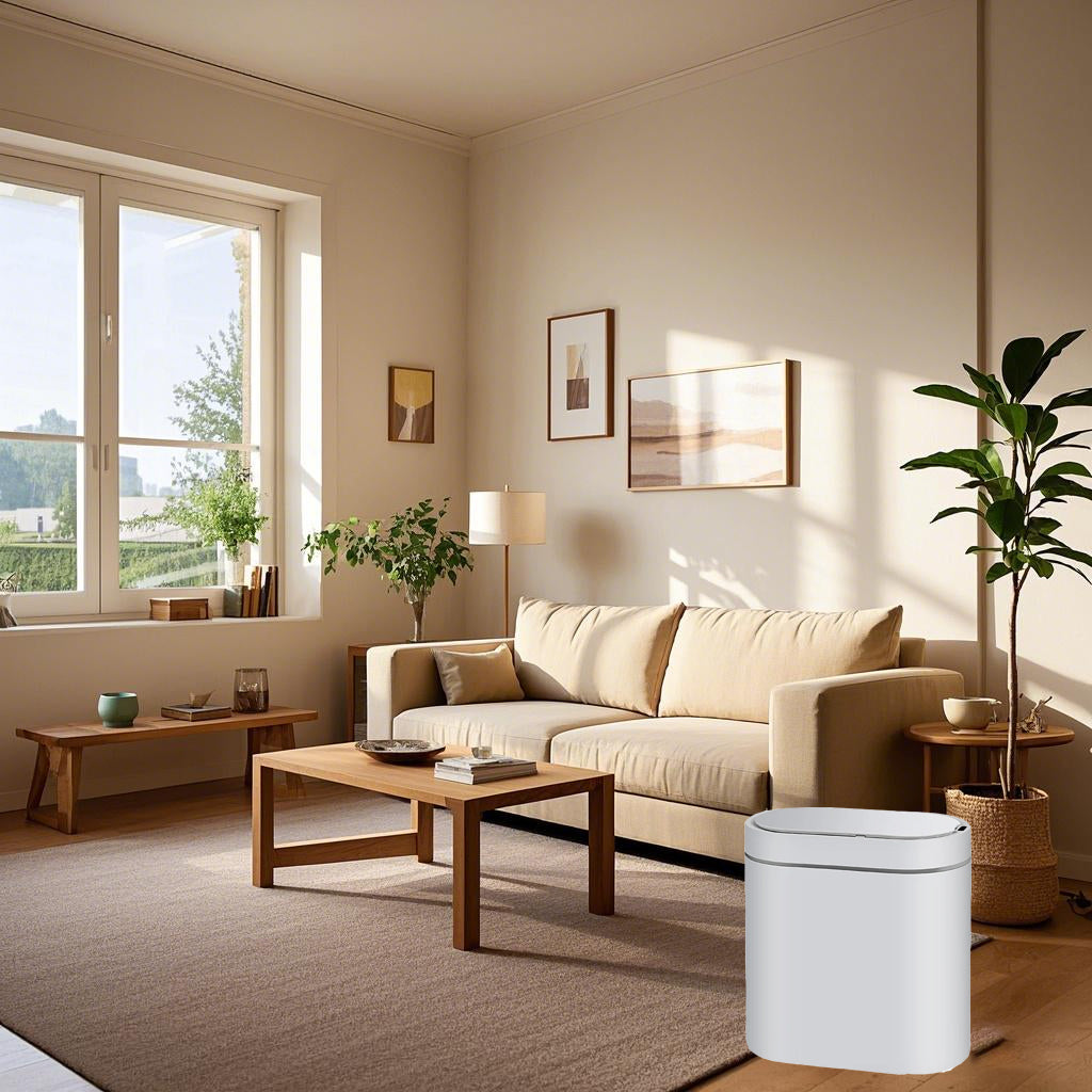 Lixeira Inteligente automática 7 Litros + Brinde (Saco de Lixo Banheiro Dover Roll, 50 litros)